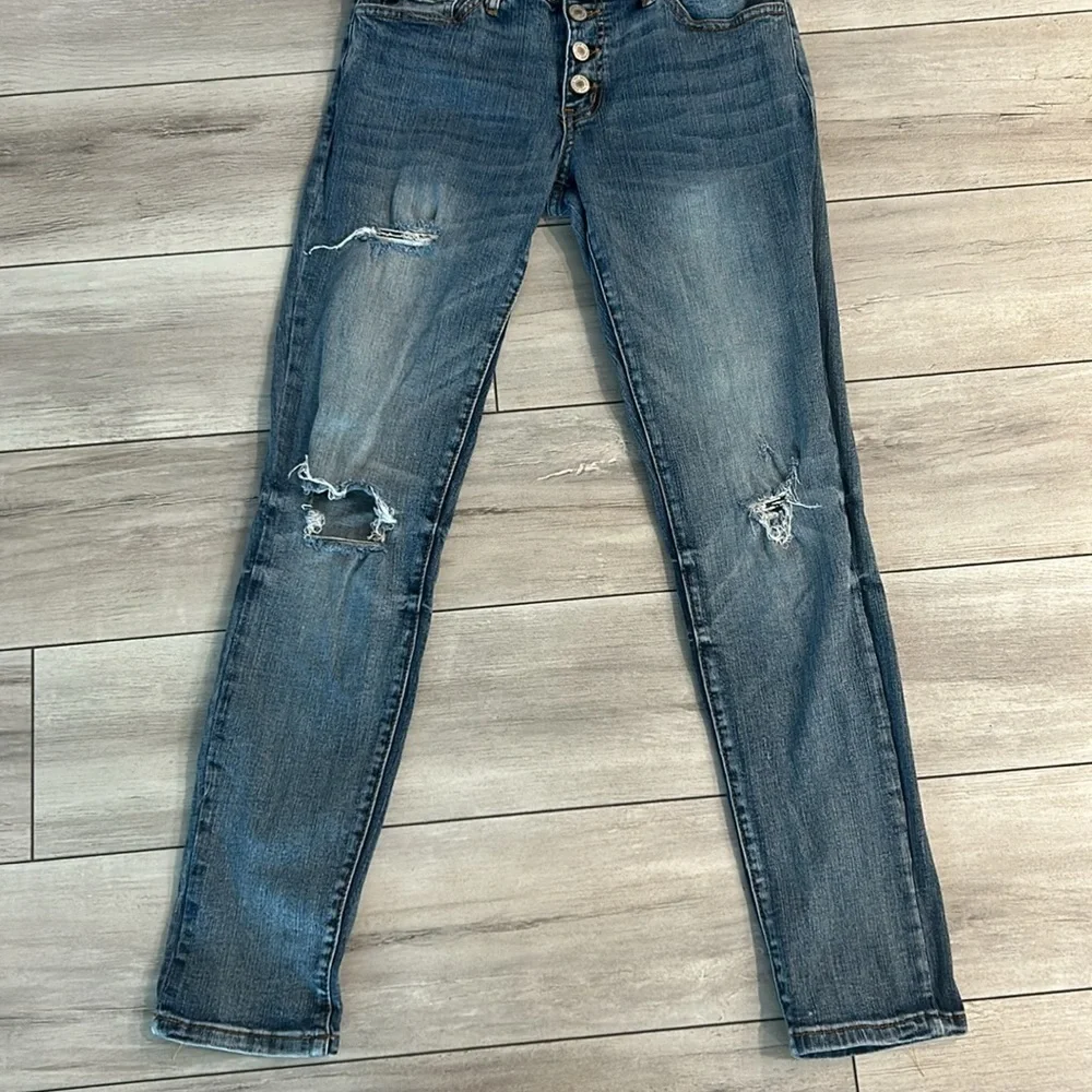 KanCan skinny fit jeans exposed button fly size 26